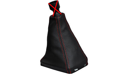 red stitching FITS SAAB 93 9-3 2003-2012 LEATHER GEAR GAITER CUSTOM NEW