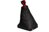 red stitching FITS SAAB 93 9-3 2003-2012 LEATHER GEAR GAITER CUSTOM NEW