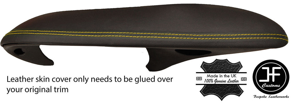 YELLOW STITCH DASH SPEEDO INSTRUMENT POD COVER FITS PORSCHE BOXSTER 986 STYLE 2