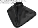 BLACK STITCHING LEATHER MANUAL GEAR GAITER FITS LANCIA YPSILON 2011-2015