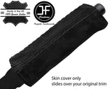 BLACK STITCH HANDBRAKE HANDLE REAL SUEDE COVER FITS BMW Z3 1995-2004 CUSTOM NEW