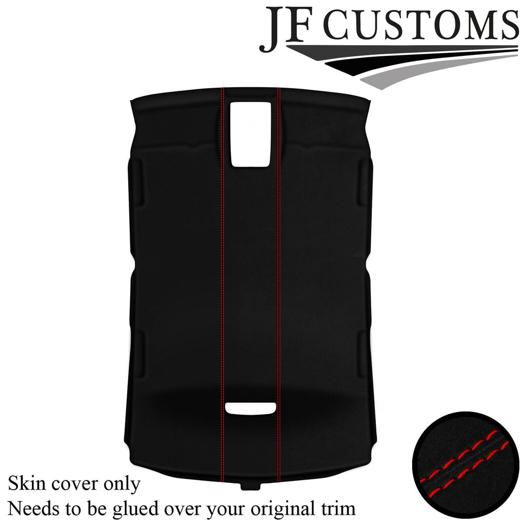 RED STITCH LUXE- SUEDE ROOF HEADLINER COVER FOR AUDI A4 B7 04-09 SALOON
