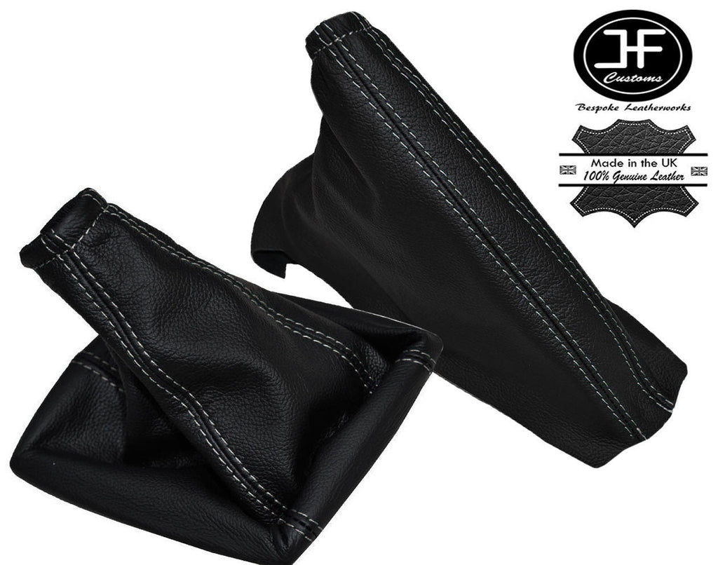 WHITE STICH LEATHER GEAR HANDBRAKE GAITER FOR VAUXHALL OPEL TIGRA TWINTOP 04-09