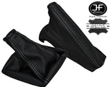 WHITE STICH LEATHER GEAR HANDBRAKE GAITER FOR VAUXHALL OPEL TIGRA TWINTOP 04-09