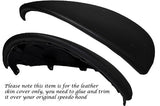 BLACK STITCH SPEEDO HOOD TRIM LEATHER SKIN COVER FITS RANGE ROVER EVOQUE 11-15