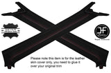 RED STITCH 2X A POST PILLAR LEATHER SKIN COVERS FITS FORD MUSTANG COUPE 69-70