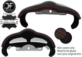 RED STITCH SPEEDO SURROUND TRIM SUEDE & LEATHER COVER FOR PORSCHE 987 CAYMAN