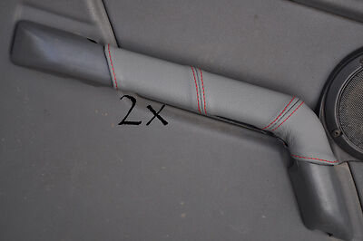 red stitch FITS LAND ROVER DISCOVERY 200 300 89-95 2X FRONT DOOR HANDLE COVERS