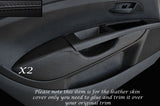 BLACK STITCH 2X REAR DOOR CARD TRIM ARMREST COVER FITS FIAT GRANDE PUNTO 05-11