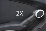 black stitch FITS  MERCEDES SLK R171 04-11 2X DOOR HANDLE LEATHER COVERS
