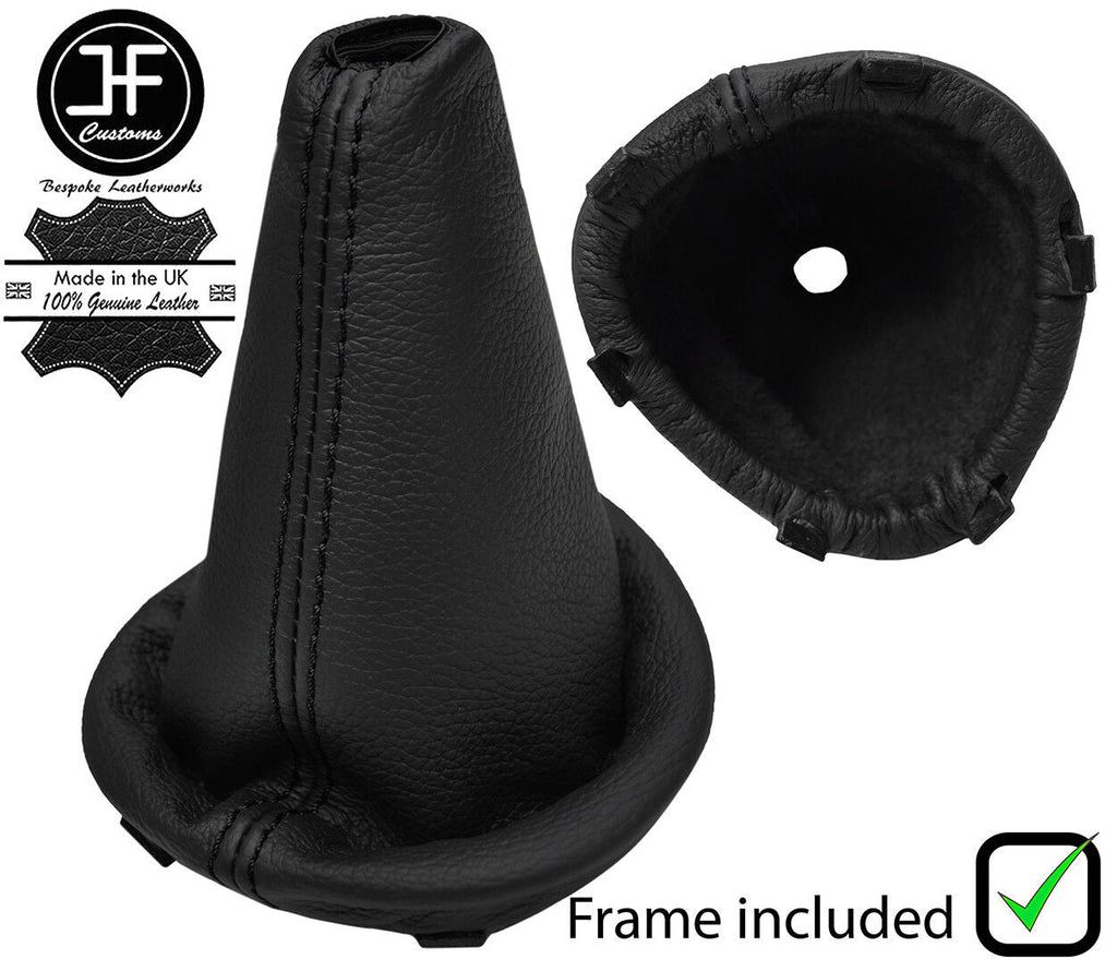 BLACK STITCH LEATHER GEAR GAITER+PLASTIC FRAME FITS CITROEN XSARA PICASSO 99-10