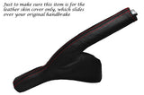 RED STITCHING FITS MAZDA CX-7 CX7 2007-2013 LEATHER HANDBRAKE GAITER ONLY