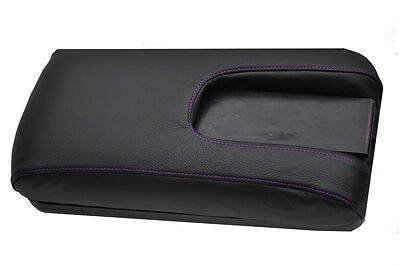 FITS MITSUBISHI FTO ARMREST COVER purple stitching LEATHER TO FIT PHONE MODELS