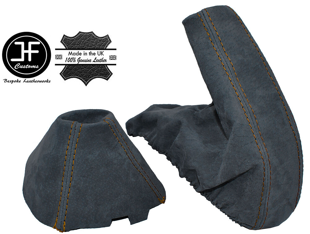 YELLOW STITCH FOR BMW 1 SERIES E81 E82 E87 E88 2005-2012 AUTO GRAPHITE SUEDE SET