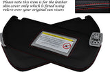 RED STITCH FITS TOYOTA AYGO CITROEN C1 05-12 2X SUN VISORS LEATHER COVERS ONLY