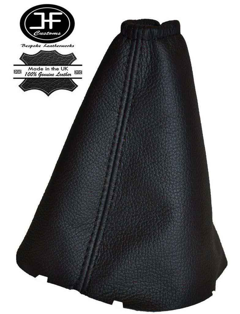 BLACK STITCH REAL LEATHER GEAR GAITER FITS TOYOTA YARIS 2011-2017 CUSTOM NEW