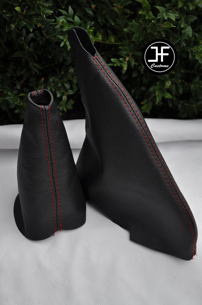 RED STITCH MANUAL GEAR GAITER HANDBRAKE LEATHER FITS MG ZR MGZR 2003-2005