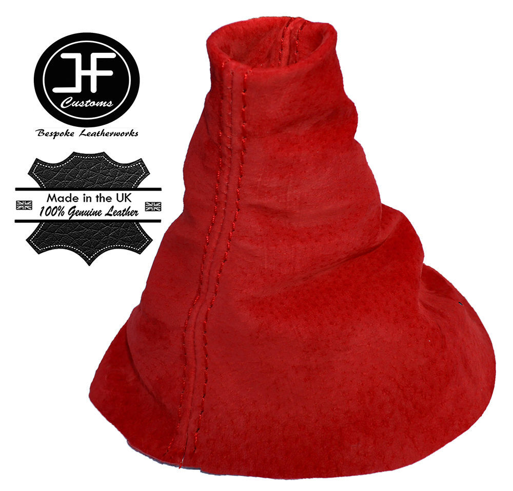 RED SUEDE MANUAL GEAR LEVER GAITER FOR PEUGEOT 206 206 CC 98-00 CUSTOM NEW