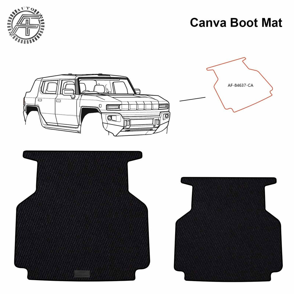FOR GMC HUMMER EV 2022-2024 TRUNK / BOOT MAT MADE FROM CANVA CUSTOM NEW