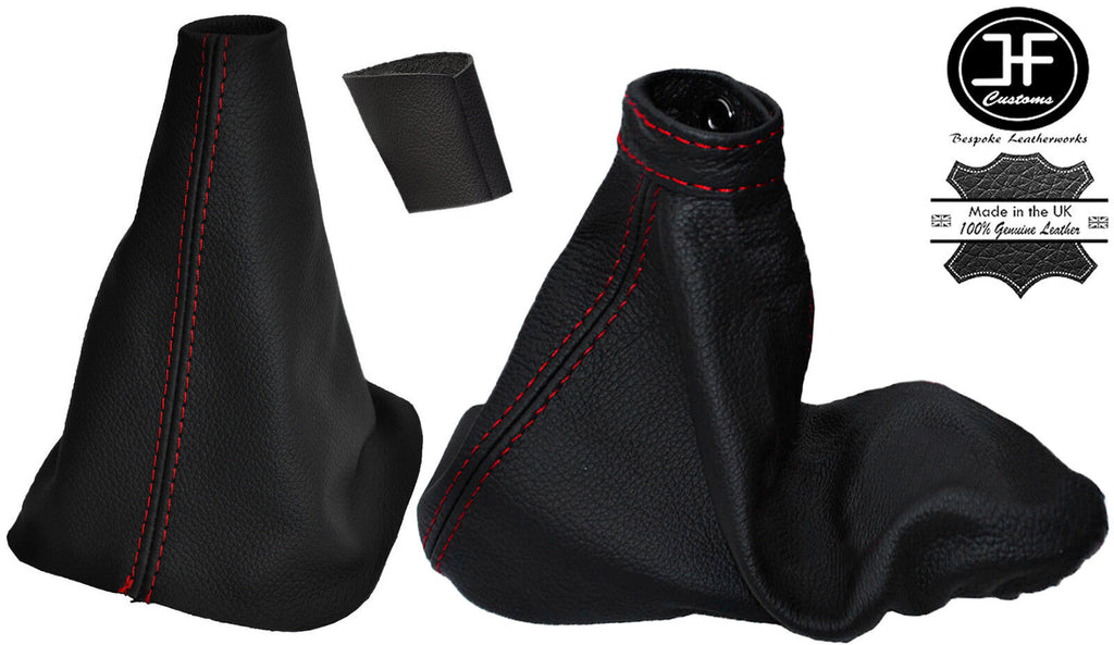 RED STITCHING GEAR HANDBRAKE KNOB COVER 6 SPEED FOR RENAULT LAGUNA II 01-07