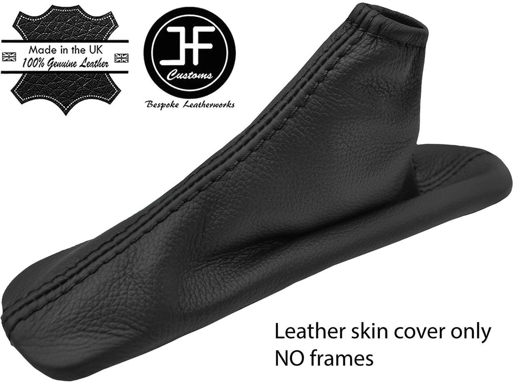 BLACK STITCH TOP GRAIN LEATHER HANDBRAKE GAITER FITS ALFA ROMEO GIULIETTA 10-17