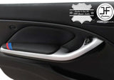 TRI STRIPES 4X DOOR ARMREST PAD SKIN COVERS FITS BMW E46 CONVERTIBLE COUPE 98-05