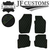GREEN DIAMOND STITCH VINYL 4X TAILORED FLOOR MAT CARPETS FOR SEAT IBIZA 02-06