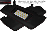 RED STITCH 2X SUN VISORS LEATHER SKIN COVERS FITS MERCEDES E CLASS W212 09-14