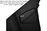 BLACK STITCH 2X LEATHER KNEE PADS SKIN COVERS FITS NISSAN 350Z 2002-2005