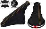 YELLOW STITCH GENUINE SUEDE GEAR+HANDBRAKE GAITER FITS FORD FIESTA MK6 02-2008