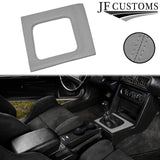 L GREY LEATHER COVERED MANUAL SHIFT SURROUND TRIM + FRAME FOR FORD MUSTANG 87-93