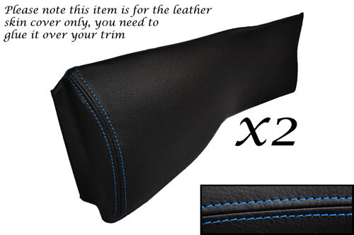 BLUE STITCHING FITS TRIUMPH SPITFIRE & GT6 2X LEATHER KNEE PADS LEATHER COVERS