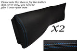BLUE STITCHING FITS TRIUMPH SPITFIRE & GT6 2X LEATHER KNEE PADS LEATHER COVERS