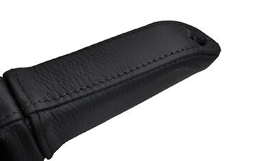 black stitch FITS BMW 5 SERIES E60 E61 03-11 HANDBRAKE HANDLE LEATHER COVER ONLY