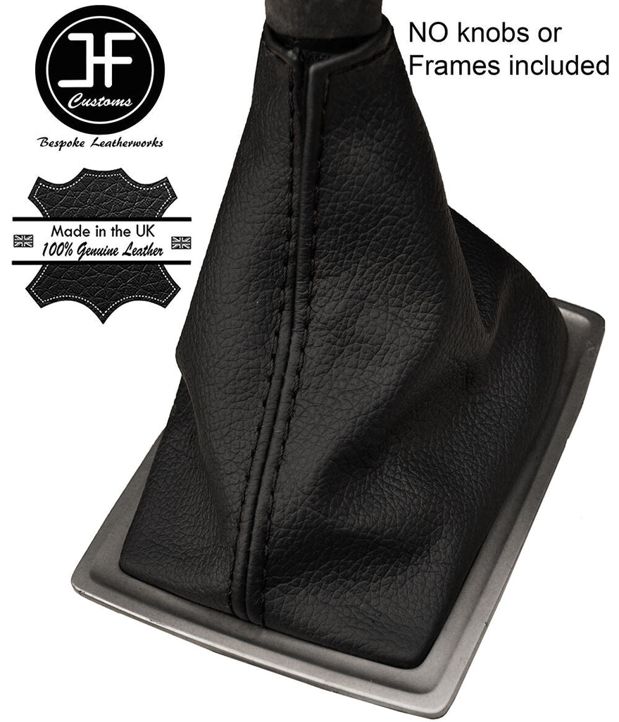 BLACK STITCHING GENUINE LEATHER MANUAL GEAR GAITER FITS MG 6 GT 2011-2016