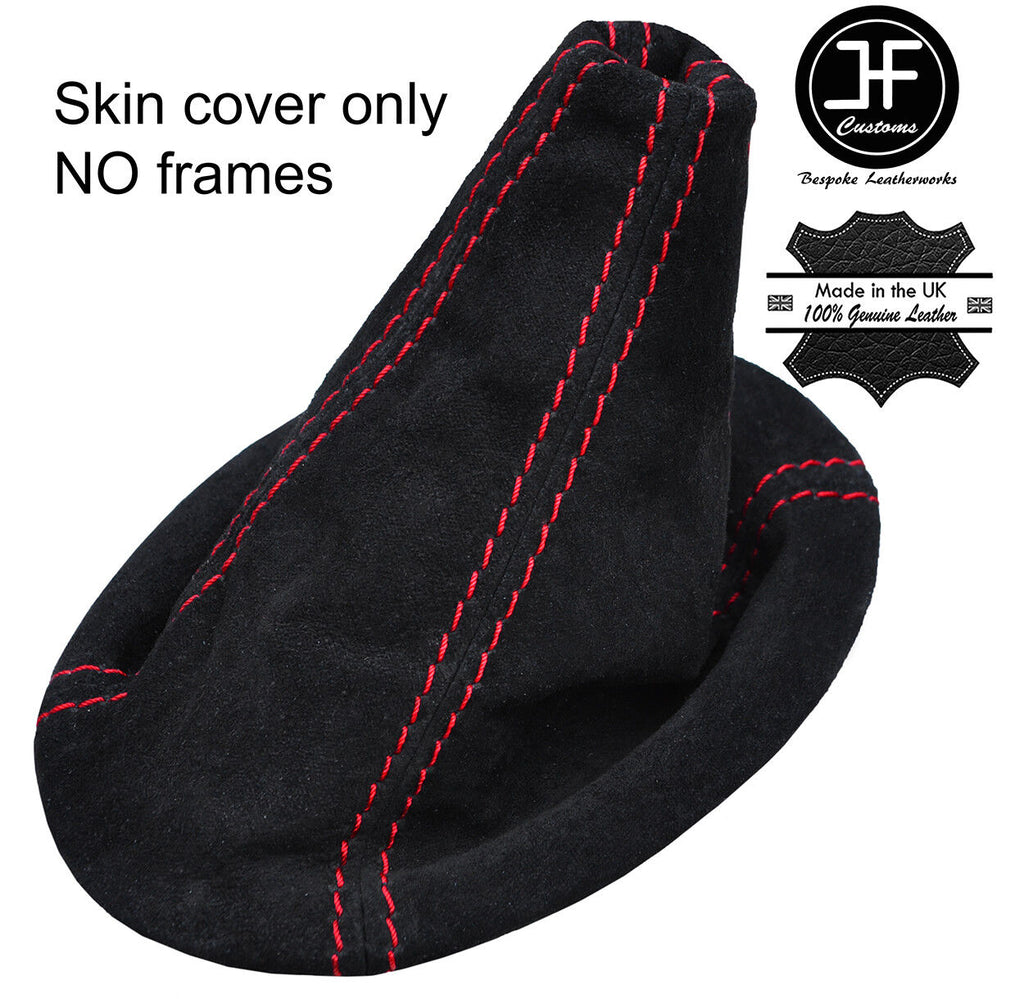 RED STITCHING REAL SUEDE MANUAL GEAR GAITER FITS KIA PICANTO ZAPP 2004-2010
