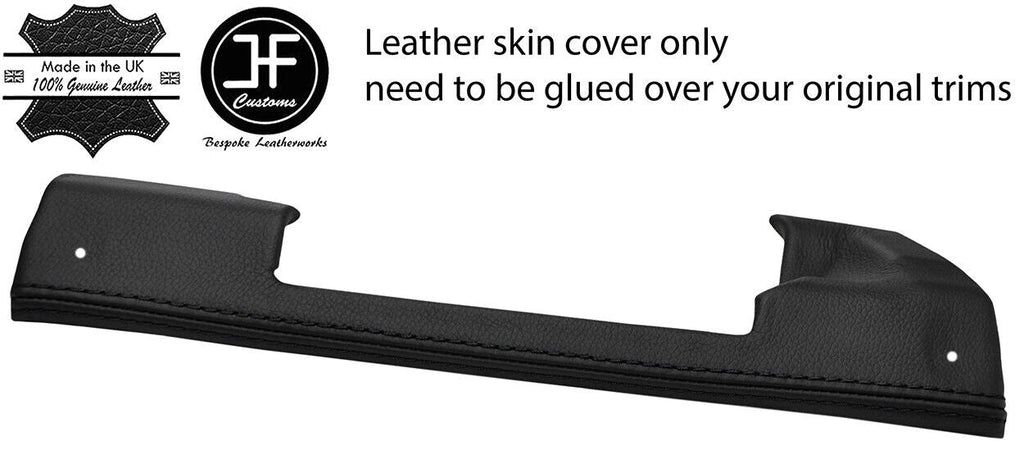 BLACK STITCH STEERING TRIM PANEL LEATHER COVER FITS DEFENDER 90 110 07-17