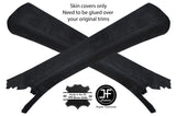 BLACK STITCH 2X A PILLAR REAL SUEDE COVERS FOR MERCEDES CLK W209 02-09 COUPE