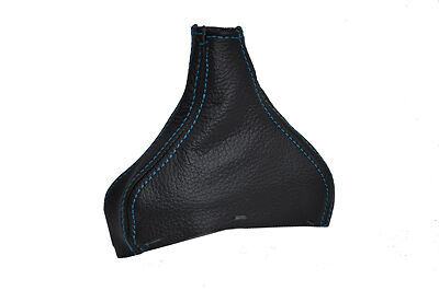 FITS VOLVO XC90 XC 90 GEAR GAITER BLACK LEATHER blue st CUSTOM NEW MADE IN UK