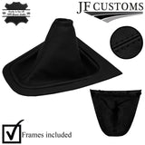 BLACK STITCH LEATHER GEAR+SURROUND COVERS + FRAMES FOR TOYOTA AURIS 2007-2011