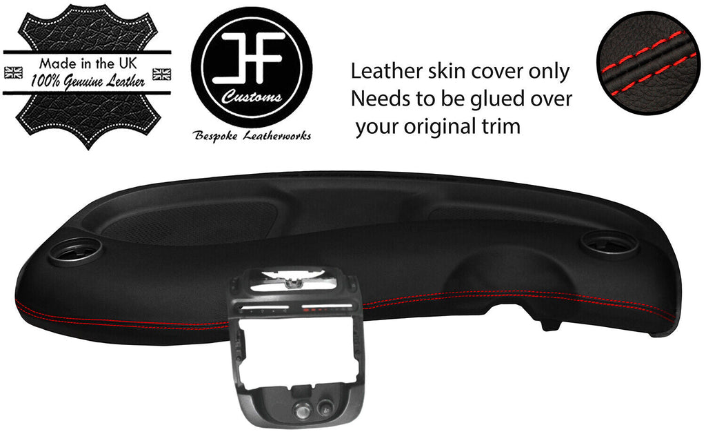 RED STITCH DASH DASHBOARD TOP GRAIN LEATHER COVER FITS SMART FORTWO 450 98-07