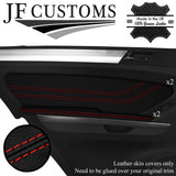 RED STITCH LEATHER 4X DOOR TRIM ARMREST COVERS FOR MERCEDES ML W164 05-11 JF3