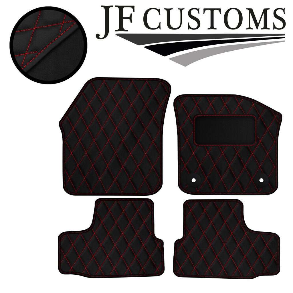 RED DIAMOND STITCH VINYL 4X TAILORED FLOOR CARPET FOR SEAT MII 11-21 JF1