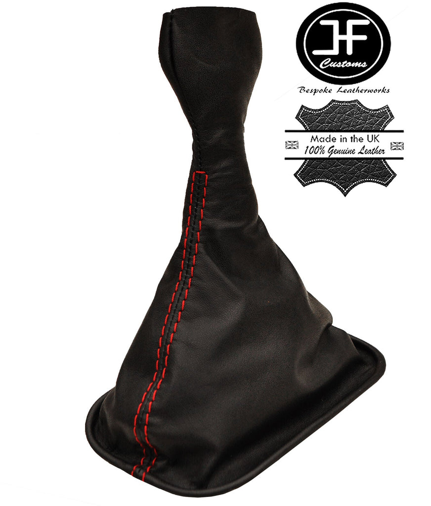 RED STITCH MANUAL REAL LEATHER GEAR GAITER FITS PORSCHE 911 964 993 1989-1997