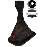 RED STITCH MANUAL REAL LEATHER GEAR GAITER FITS PORSCHE 911 964 993 1989-1997