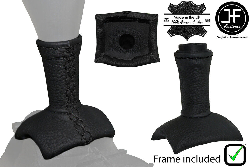 BLACK CROSS STITCH LEATHER GEAR SELECTOR PLASTIC TRIM FOR SMART FORTWO 451