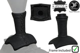 BLACK CROSS STITCH LEATHER GEAR SELECTOR PLASTIC TRIM FOR SMART FORTWO 451