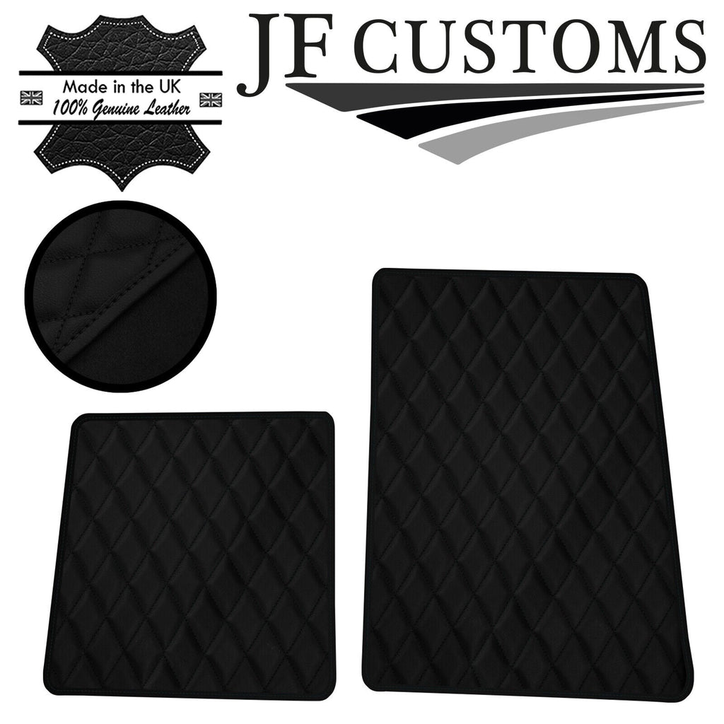 BLACK DIAMOND STITCH VINYL 2X TAILORED FLOOR MAT CARPETS FOR LOTUS ELISE S1
