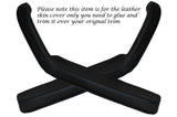 BLUE STITCH 2X DOOR HANDLE ARMREST SKIN COVERS FITS VW GOLF MK1 JETTA CADDY