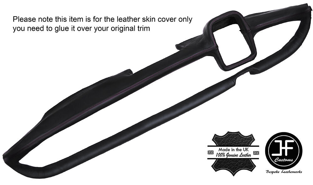 BLACK STITCHING DASH DASHBOARD LEATHER COVER FITS MERCEDES W110 W111 MADE IN UK